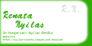 renata nyilas business card