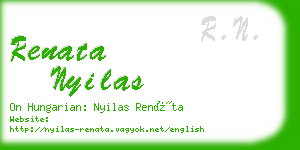 renata nyilas business card